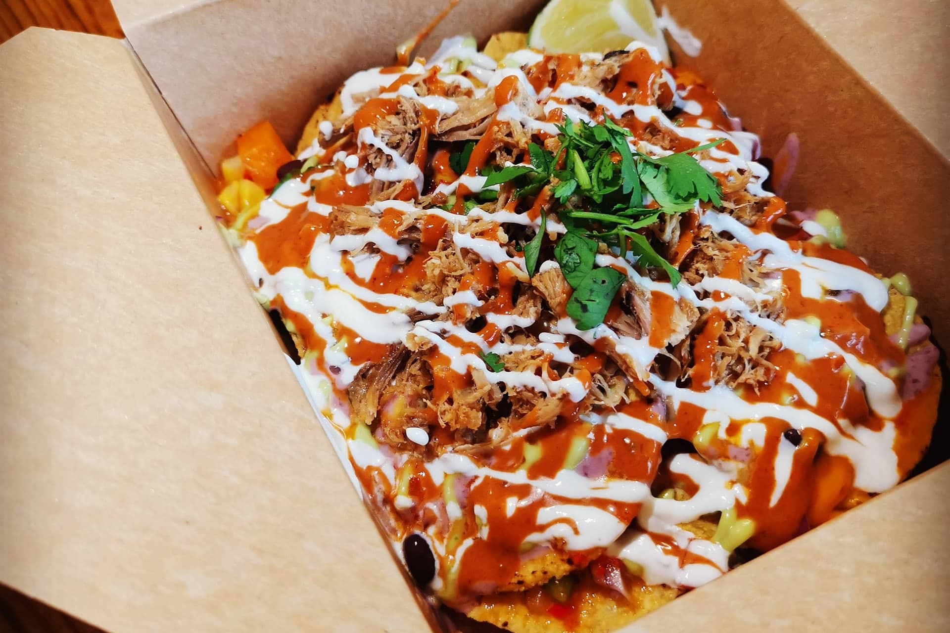Nachos tout garnis Los TNT Tacos